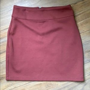 Rose colored body con skirt